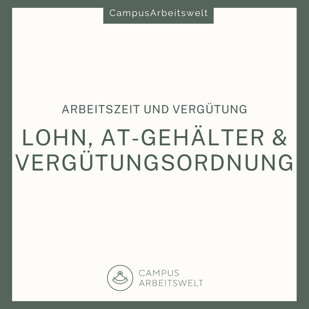 Lohn, AT-Gehälter und neue Vergütungsordnung
