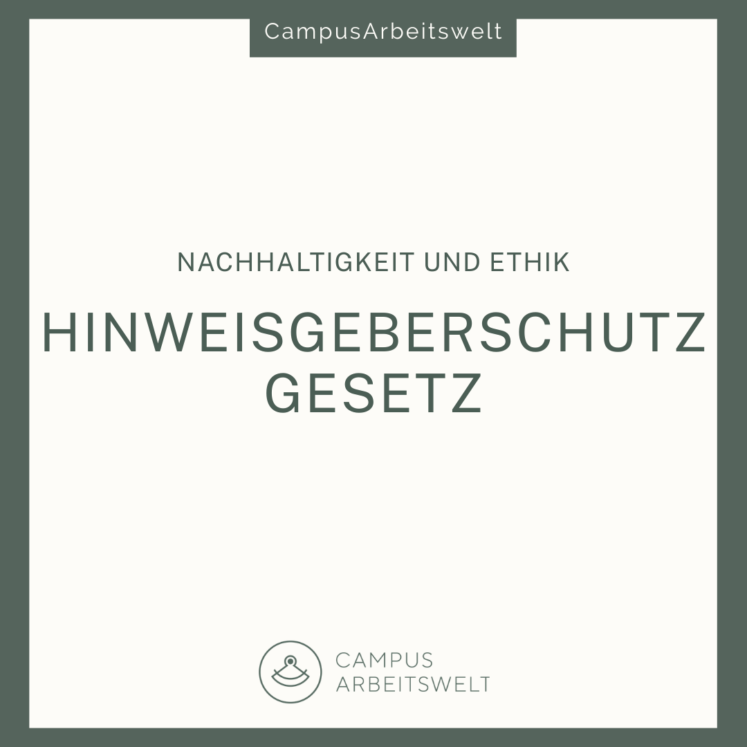 Das Hinweisgeberschutzgesetz