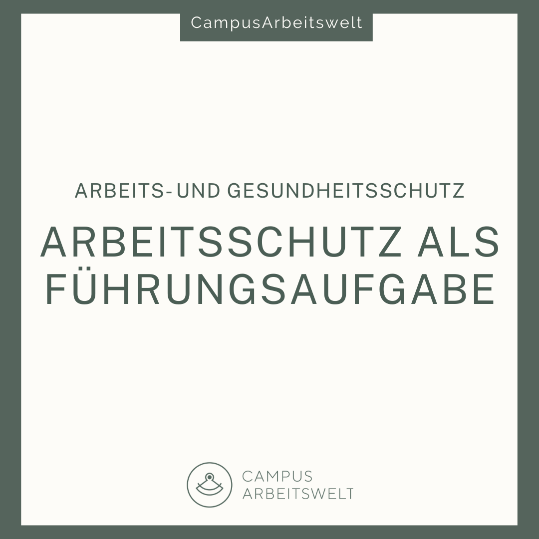Arbeitsschutz als Führungsaufgabe in der betrieblichen Praxis